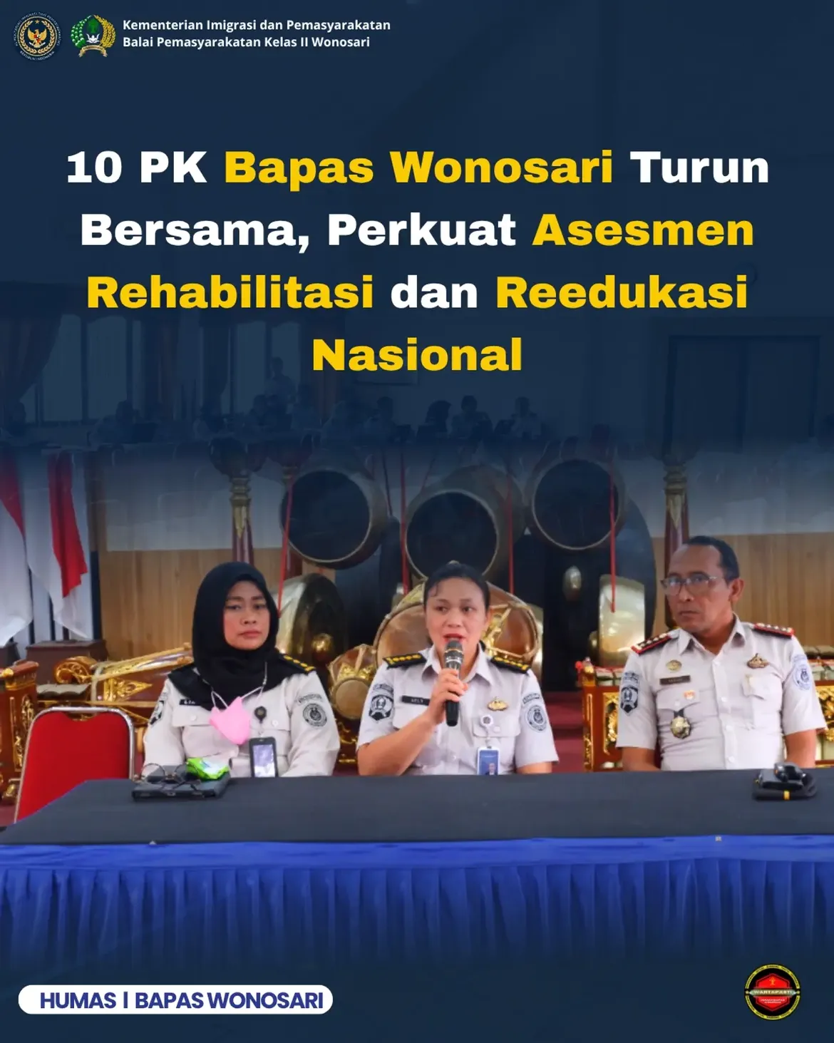 10 PK BAPAS WONOSARI TURUN BERSAMA,PERKUAT ASESMEN REHABILITASI DAN REEDUKASI NASIONAL